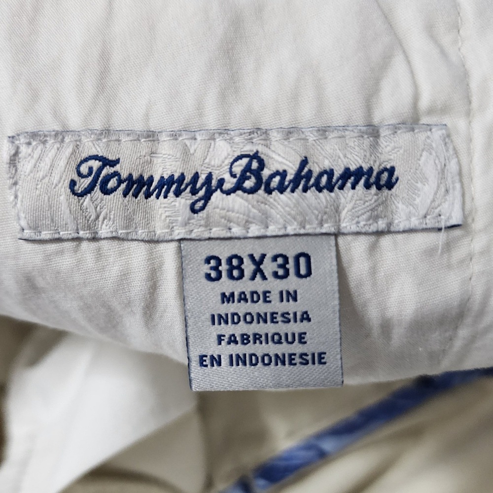 NWT Tommy Bahama Boracay Chino Pants Mens 38x30 Flat Front Ivory Stretch Cotton - Picture 4 of 12